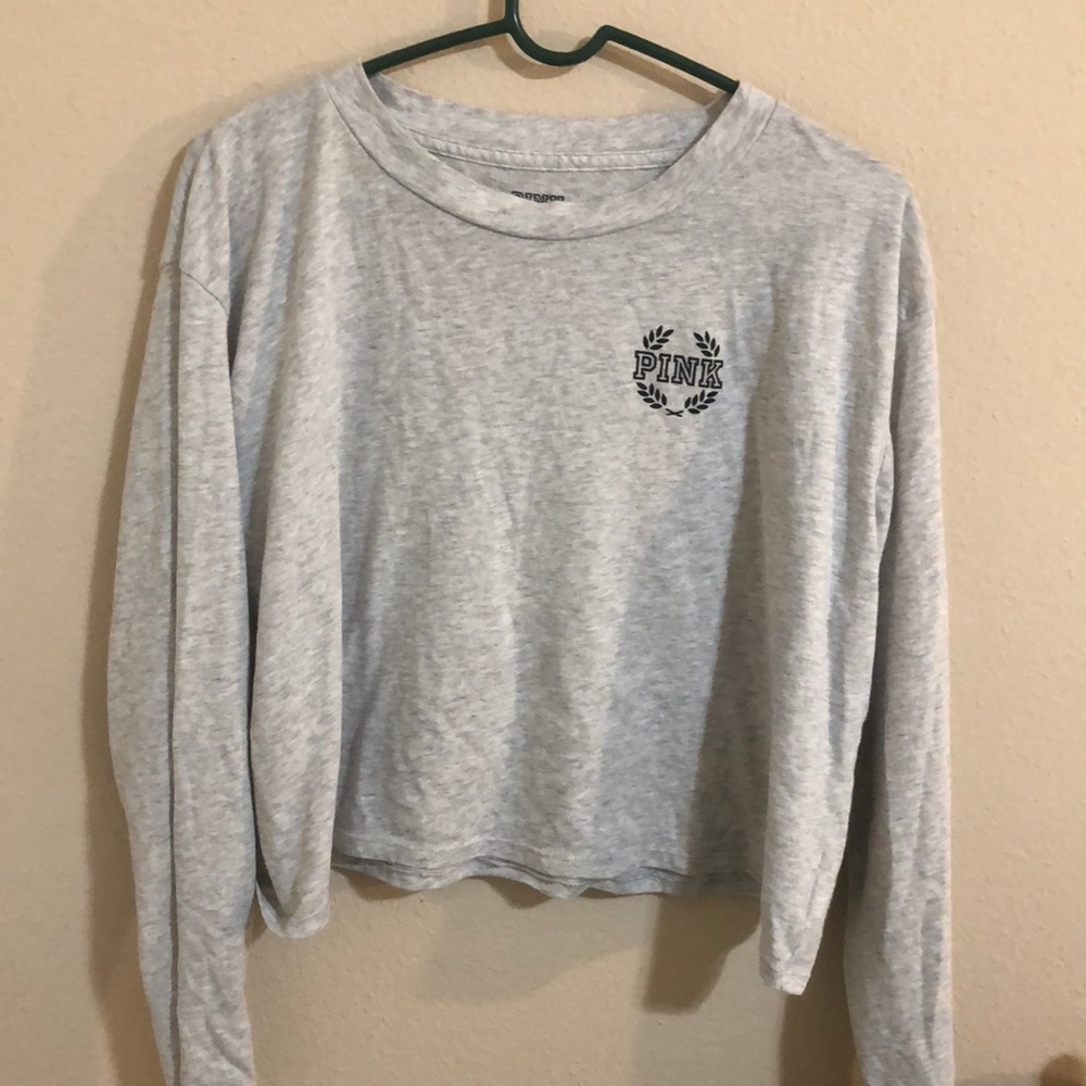 PINK VS long sleeve crop